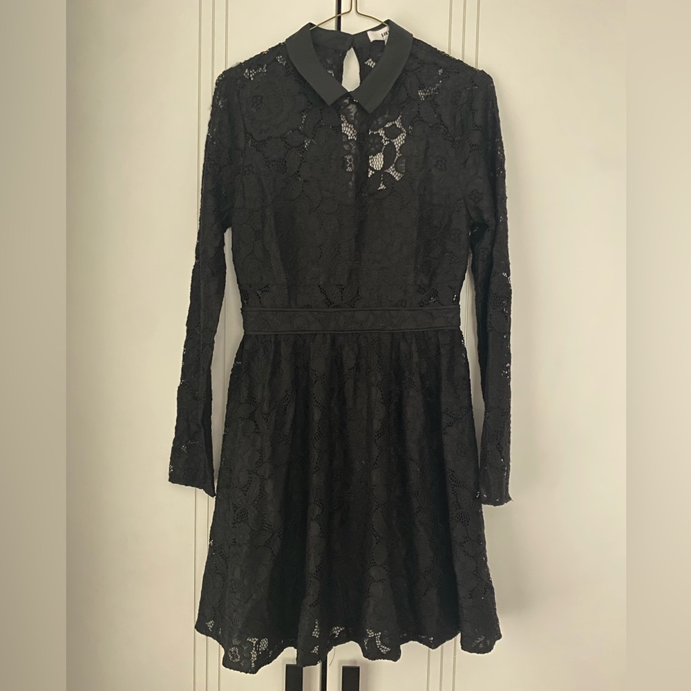 NEW LIKELY FILLMORE BLACK LACE MINI DRESS